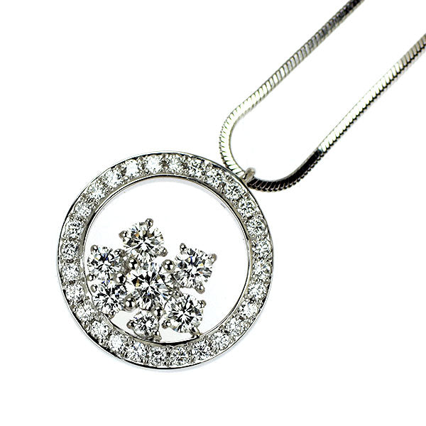 ブルーリバー Pt900/ Pt850 ダイヤモンド ペンダントネックレス 0.72ct