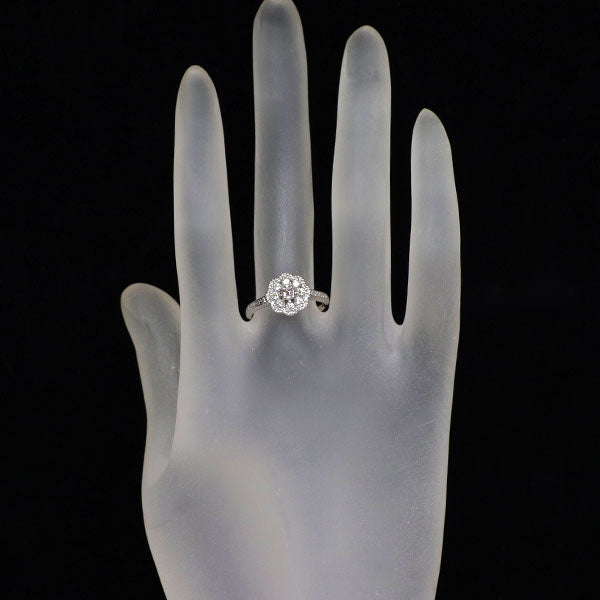 希少 Pt900 天然ピンク ダイヤモンド リング 0.079ct D0.38ct