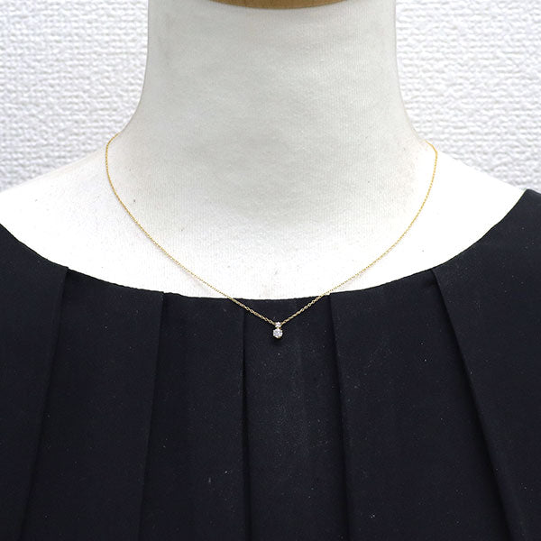 アーカー/ahkah K18YG ダイヤモンド ペンダントネックレス 0.14ct
