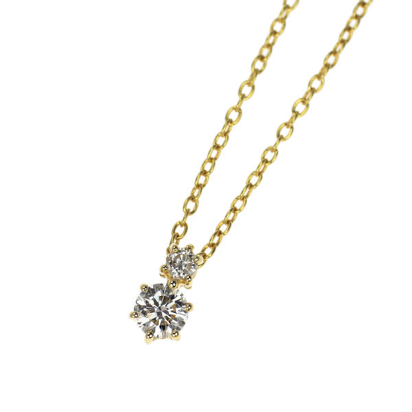アーカー/ahkah K18YG ダイヤモンド ペンダントネックレス 0.14ct