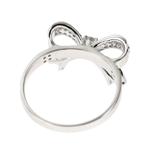 K18WG ダイヤモンド リング 0.30ct リボン