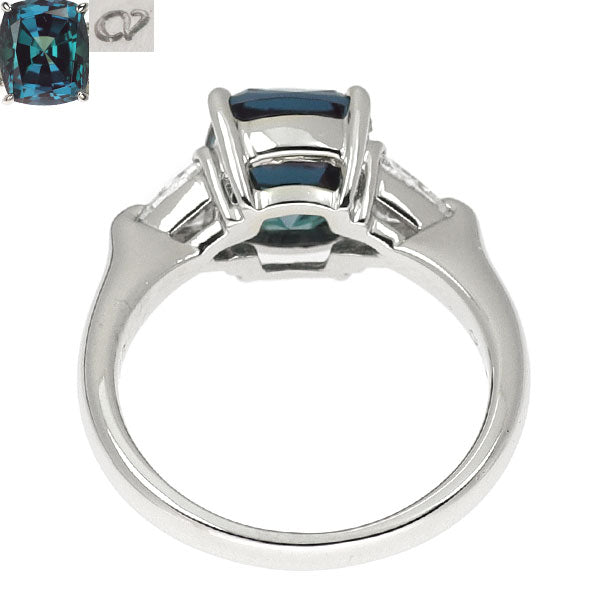 クレサンベール Pt950 再結晶アレキサンドライト ダイヤモンド リング 2.52ct D0.26ct
