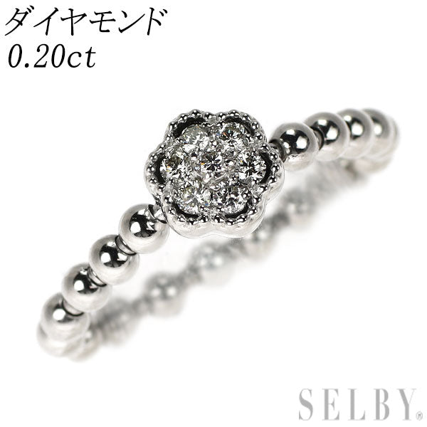 Pt900 ダイヤモンド リング 0.20ct フラワー