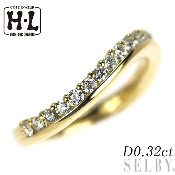 アッシュエル/H.L K18YG ダイヤモンド リング 0.32ct ハーフエタニティ