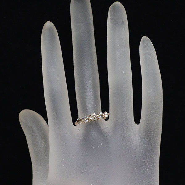 K18PG ダイヤモンド リング 1.00ct 一文字