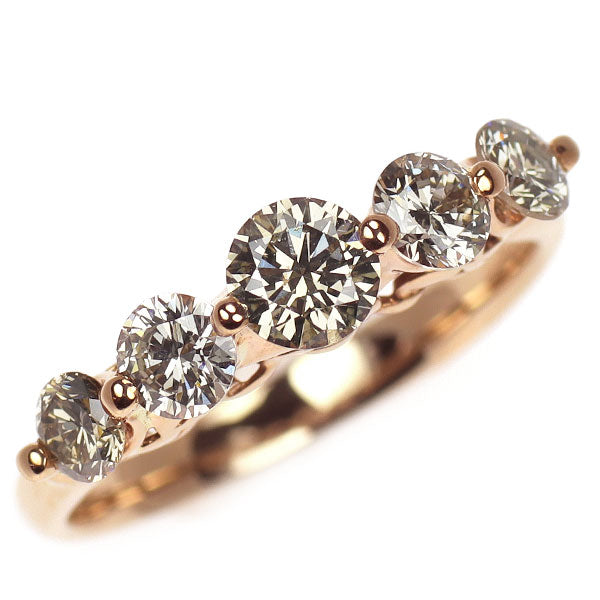 K18PG ダイヤモンド リング 1.00ct 一文字