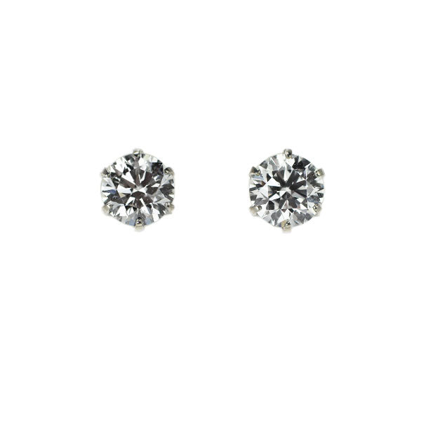 新品 Pt900 ダイヤモンド ピアス 0.371ct E SI1 EXHC スタッド【エスコレ】