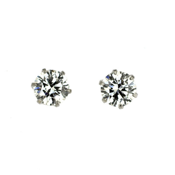 新品 Pt900 ダイヤモンド ピアス 0.367ct F/G SI1 3EXHC/EXHC スタッド【エスコレ】