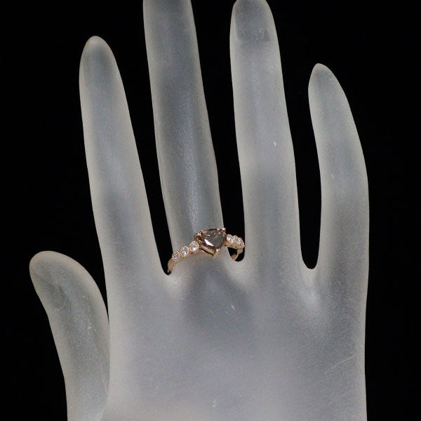 新品 K18PG ダイヤモンド リング 1.114ct FDB I1 D0.14ct【エスコレ】