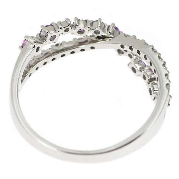 新品 Pt950 ハックマナイト ダイヤモンド リング 0.18ct D0.17ct 【エスコレ】