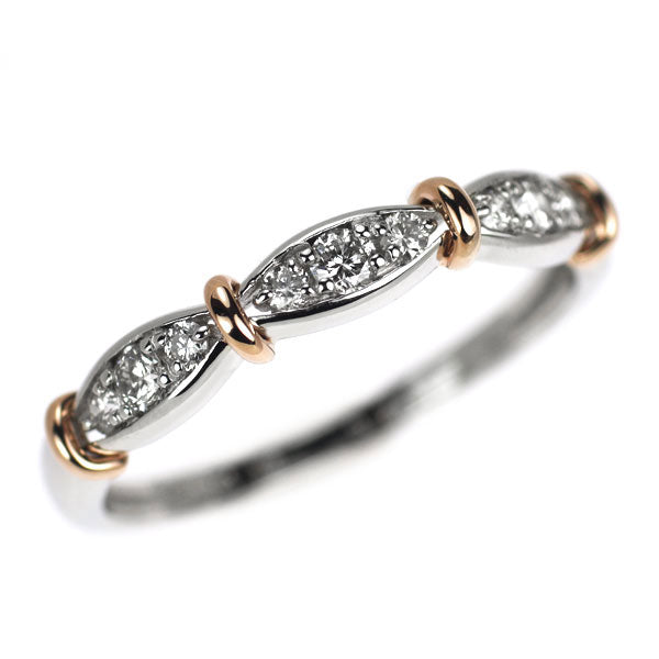 K18PG/ Pt950 ダイヤモンド リング 0.20ct