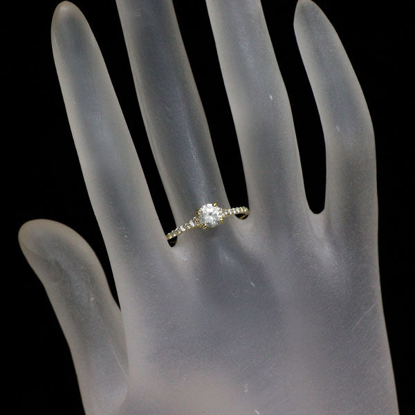 K18YG ダイヤモンド  リング 0.57ct D0.14ct