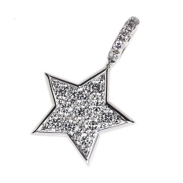 SJX K18WG ダイヤモンド ペンダントトップ 0.41ct スター 星