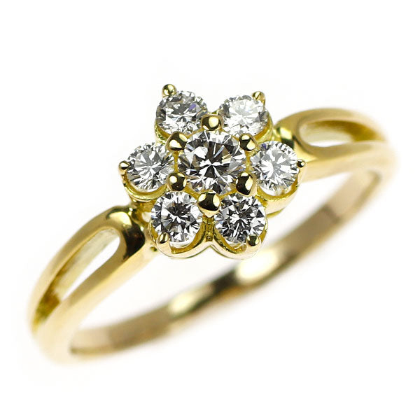 ミキモト K18YG ダイヤモンド リング 0.34ct