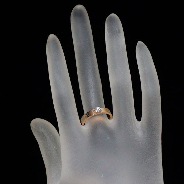 カルティエ K18PG ダイヤモンド リング 0.25ct F IF 3EX ミニラブ ソリテール 53号