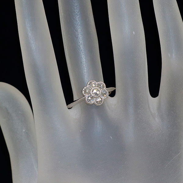 Pt900 ローズカットダイヤモンド リング D0.613ct