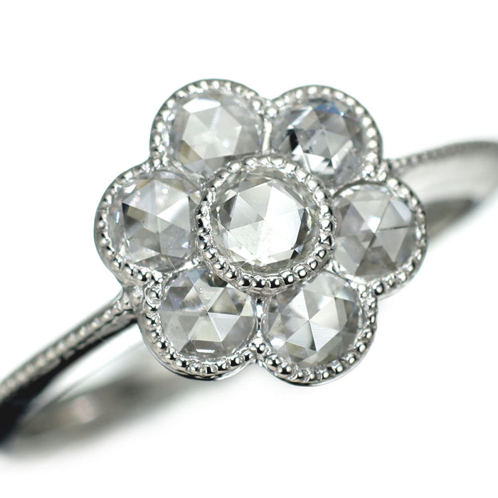 Pt900 ローズカットダイヤモンド リング D0.613ct