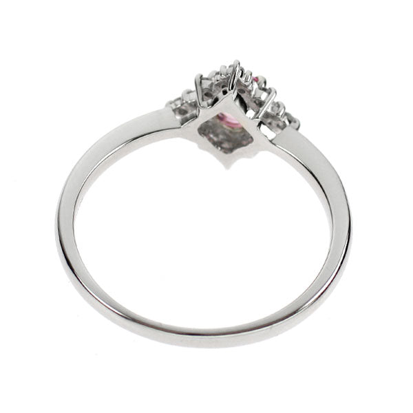Pt900 ピンク サファイア ダイヤモンド リング 0.32ct D0.06ct