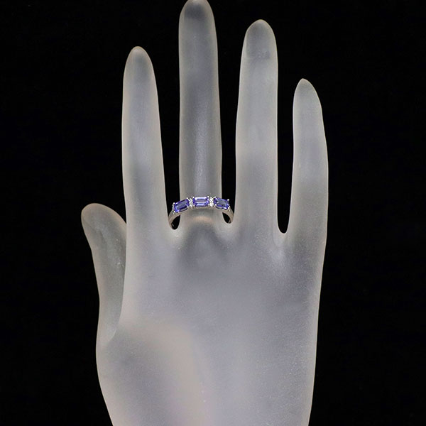 GSTV Pt950 タンザナイト ダイヤモンド リング 0.75ct D0.07ct