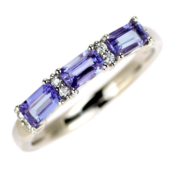 GSTV Pt950 タンザナイト ダイヤモンド リング 0.75ct D0.07ct