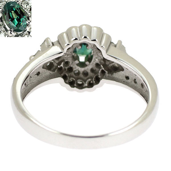 希少 Pt900 アレキサンドライト ダイヤモンド リング 0.26ct D0.43ct