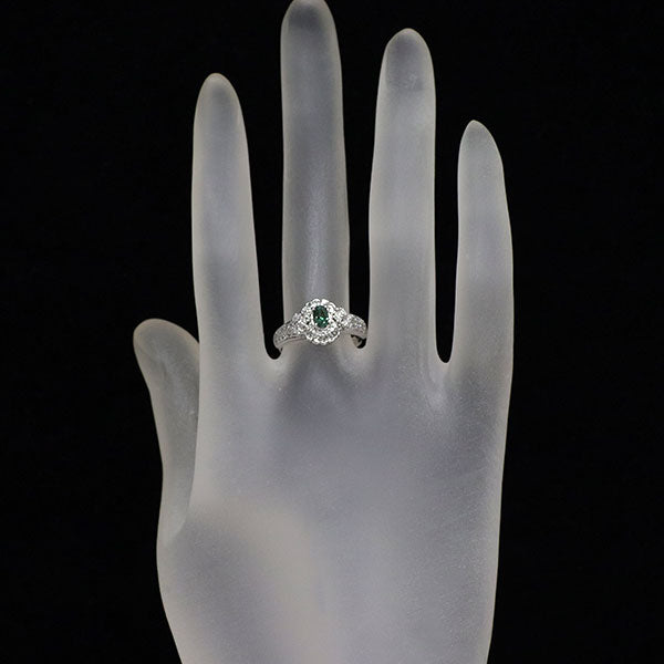 希少 Pt900 アレキサンドライト ダイヤモンド リング 0.26ct D0.43ct