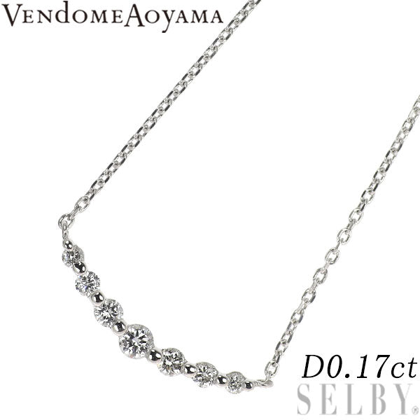 ヴァンドーム青山 Pt950/ Pt850 ダイヤモンド ペンダントネックレス 0.17ct