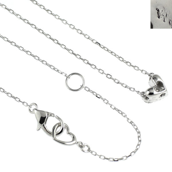 ポンテヴェキオ K18WG ダイヤモンド ペンダントネックレス 0.14ct ハート