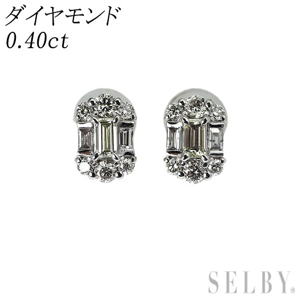 Pt900 ダイヤモンド ピアス 0.40ct