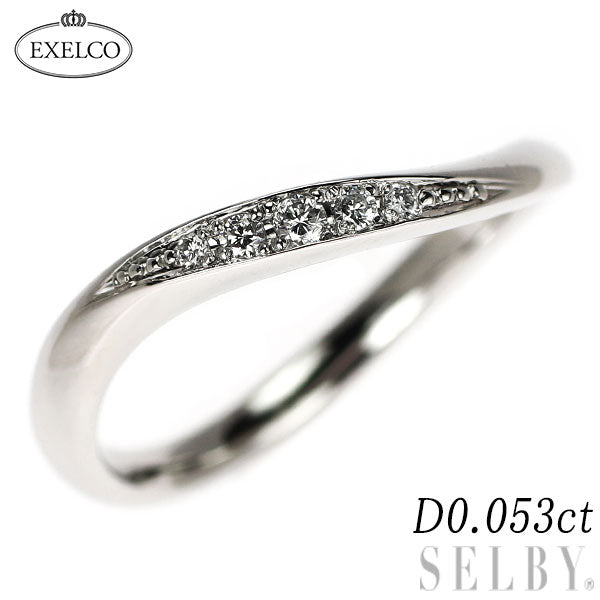 エクセルコ Pt900 ダイヤモンド リング 0.053ct