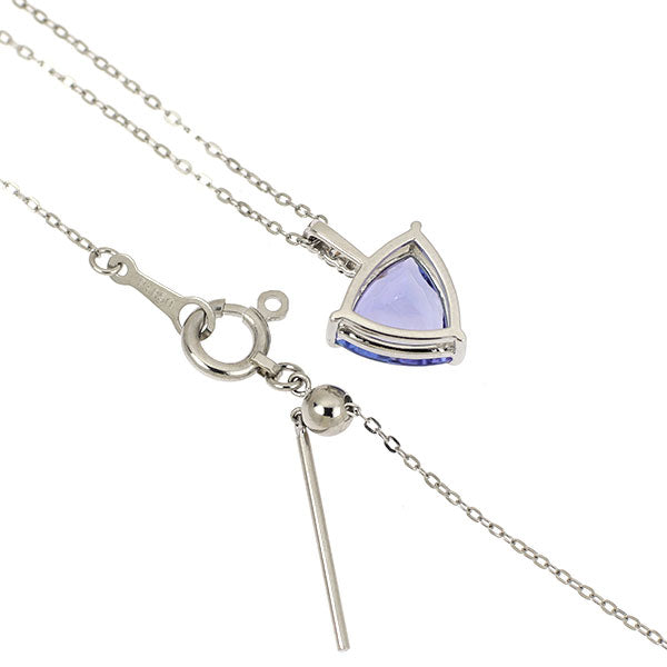 Pt900/ Pt850 タンザナイト ダイヤモンド ペンダントネックレス 1.00ct D0.02ct