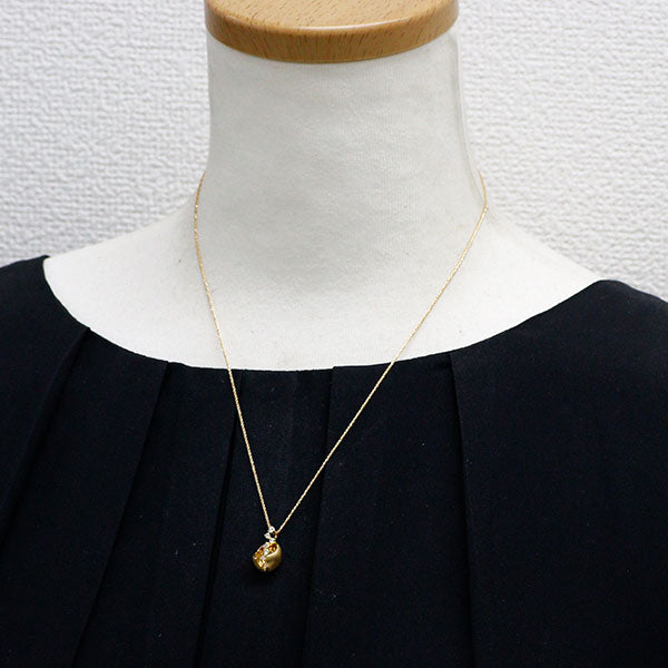ラッセル K18YG ダイヤモンド ペンダントネックレス 0.15ct