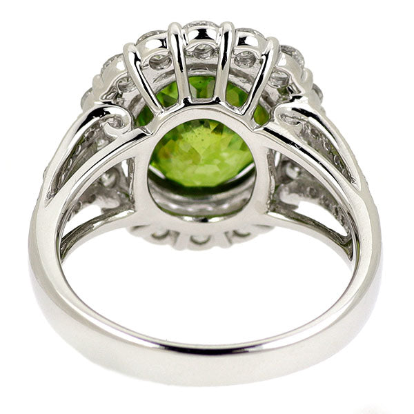 Pt900 スフェーン ダイヤモンド リング 5.03ct D1.13ct