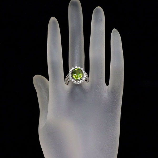 Pt900 スフェーン ダイヤモンド リング 5.03ct D1.13ct