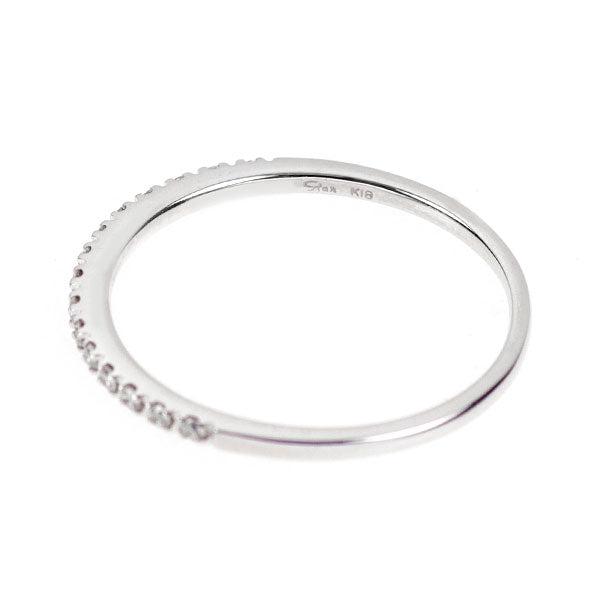 スタージュエリー K18WG ダイヤモンド リング 0.08ct ハーフエタニティ