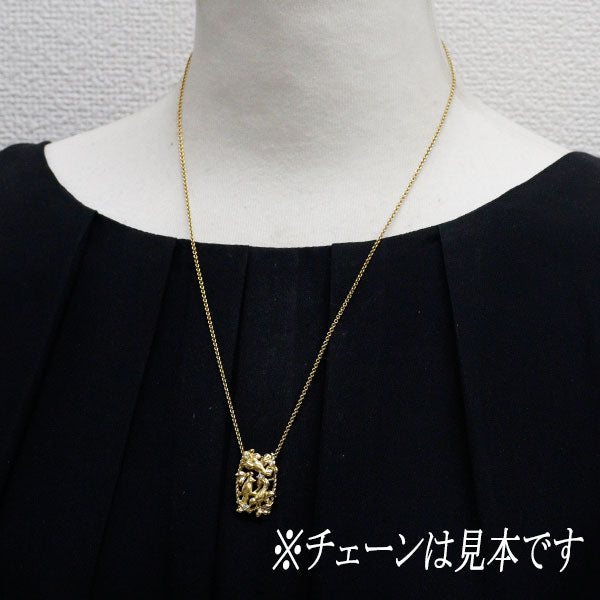 田崎真珠 K18YG ダイヤモンド ペンダントトップ 0.07ct 鳥