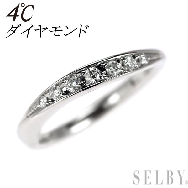 4℃ K18WG ダイヤモンド リング