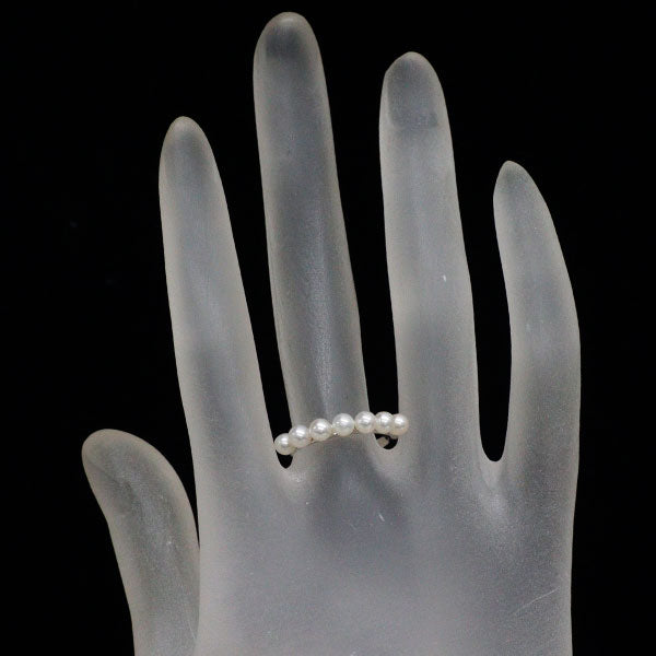 田崎真珠 K18WG アコヤベビーパール リング 径約 3.5mm