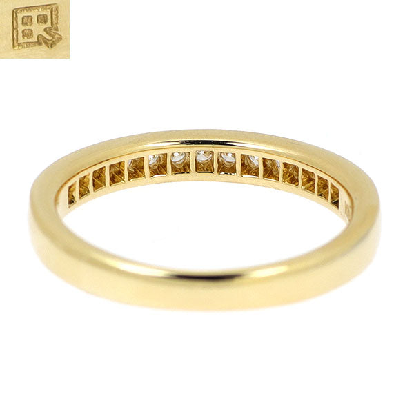 ブルーリバー K18YG ダイヤモンド リング 0.19ct ハーフエタニティ