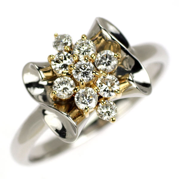 K18YG/Pt900 ダイヤモンド リング 0.52ct
