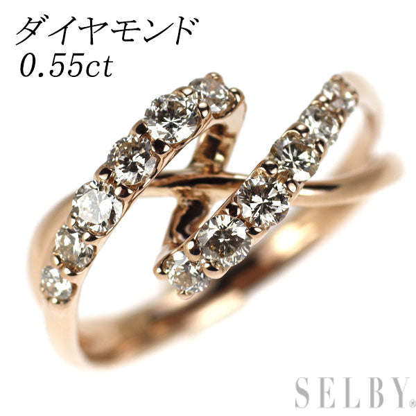 K18PG ダイヤモンド リング 0.55ct