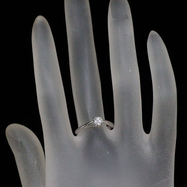 俄 Pt950 ダイヤモンド リング 0.28ct F VVS1 3EX 初桜