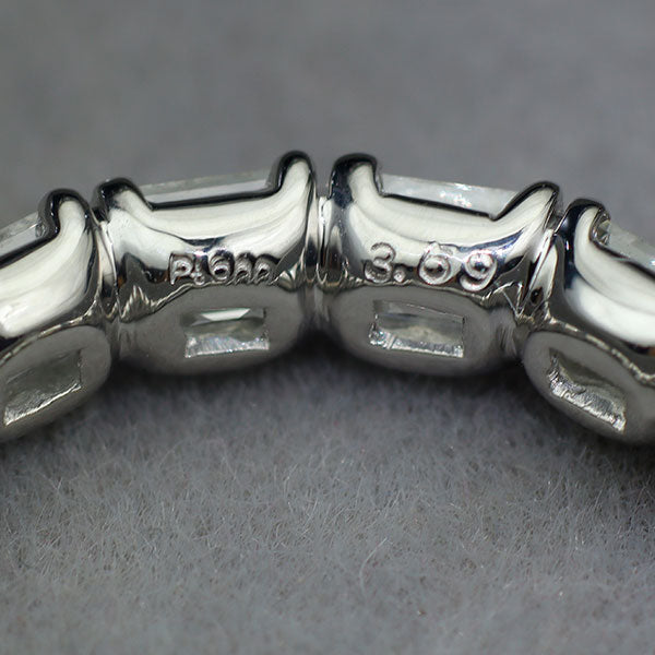 Pt900 クリスカットダイヤモンド リング 3.69ct フルエタニティ