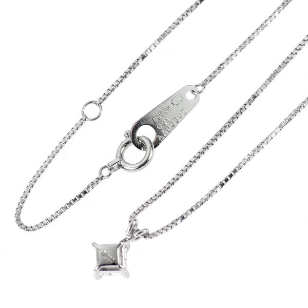 セイコー Pt900/ Pt850 プリンセスカット ダイヤモンド ペンダントネックレス 0.31ct