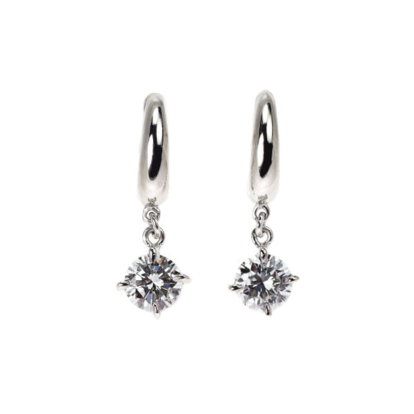 K18WG ダイヤモンド ピアス 0.68ct