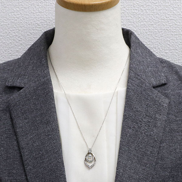 モニッケンダム Pt900/ Pt850 ダイヤモンド ペンダントネックレス 0.35ct D0.52ct