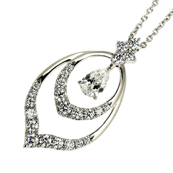 モニッケンダム Pt900/ Pt850 ダイヤモンド ペンダントネックレス 0.35ct D0.52ct