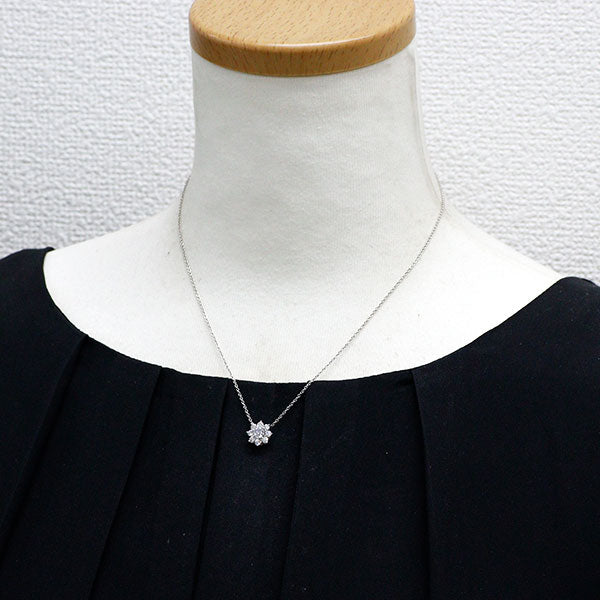 ハリーウィンストン Pt950 ダイヤモンド ダイヤモンド ペンダントネックレス 0.37ct サンフラワー ミニ 《セルビー銀座店》【中古】
