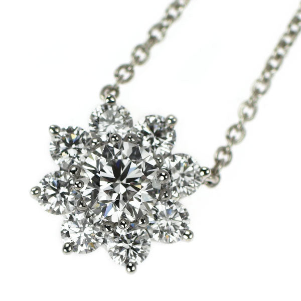 ハリーウィンストン Pt950 ダイヤモンド ダイヤモンド ペンダントネックレス 0.37ct サンフラワー ミニ 《セルビー銀座店》【中古】