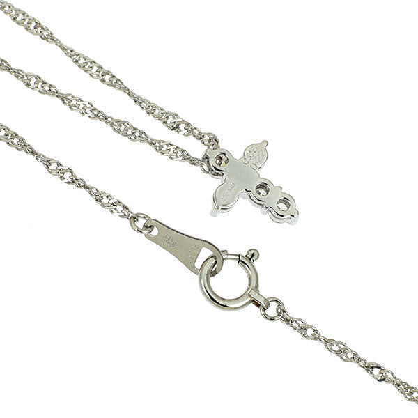 Pt900/ Pt850 天然ピンク ダイヤモンド H&Cダイヤモンド ペンダントネックレス 0.05ct D0.22ct  クロス 希少